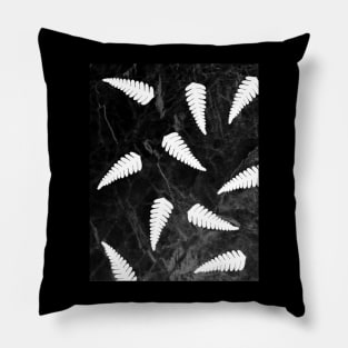 Ferns On Black Pillow