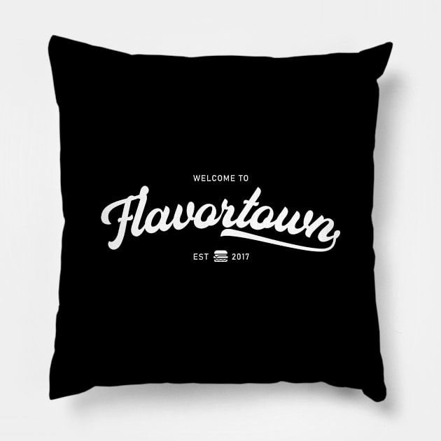 Welcome to Flavortown - A Fiery Fieri Tee Pillow by stickerfule