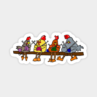 Knitting Chickens Magnet