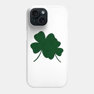 Double Luck Four Leaf Clovers Phone Case