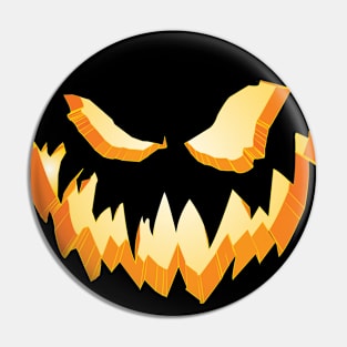 Scary Halloween Jack-O-Lantern graphic Pin