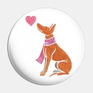 Watercolour Pharaoh Hound Pin