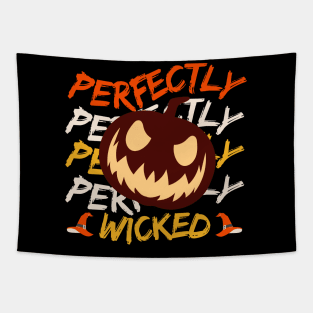 Perfectly Wicked Halloween Pumpkin Tapestry