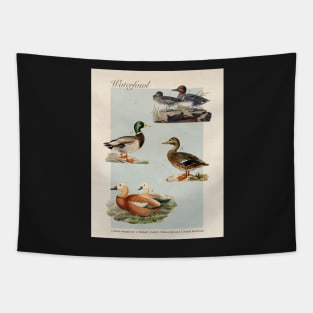 Duck Vintage-Inspired Encyclopedia Page Tapestry