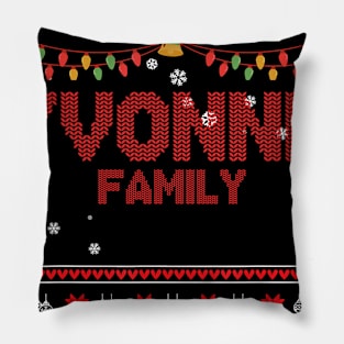 Yvonne Family Christmas, Name Xmas , Merry Christmas, Name , Birthday, Middle name Pillow