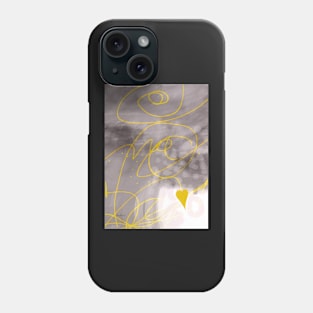 Heart Yellow And Gray Phone Case