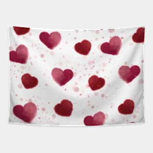 watercolor hearts Tapestry