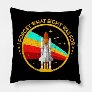 Retro Stripes Funny Saying I Forget What Eight Was For - Violent femmes kiss off - Rocket Lover Pillow