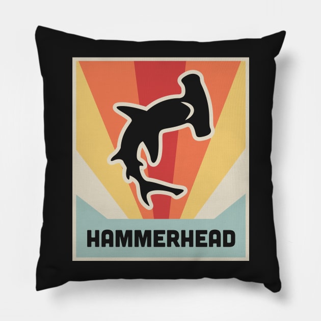 Vintage 70s Hammerhead Shark Pillow by MeatMan