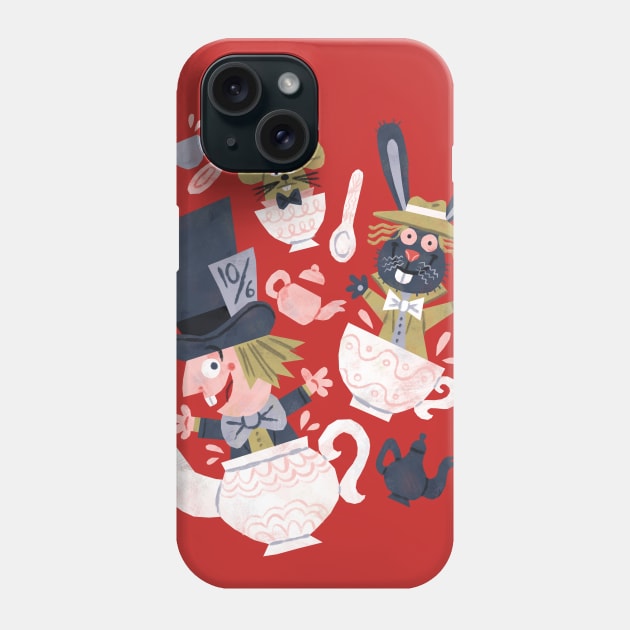 Mad Hatter's Tea Party - Alice in Wonderland Phone Case by WanderingBert