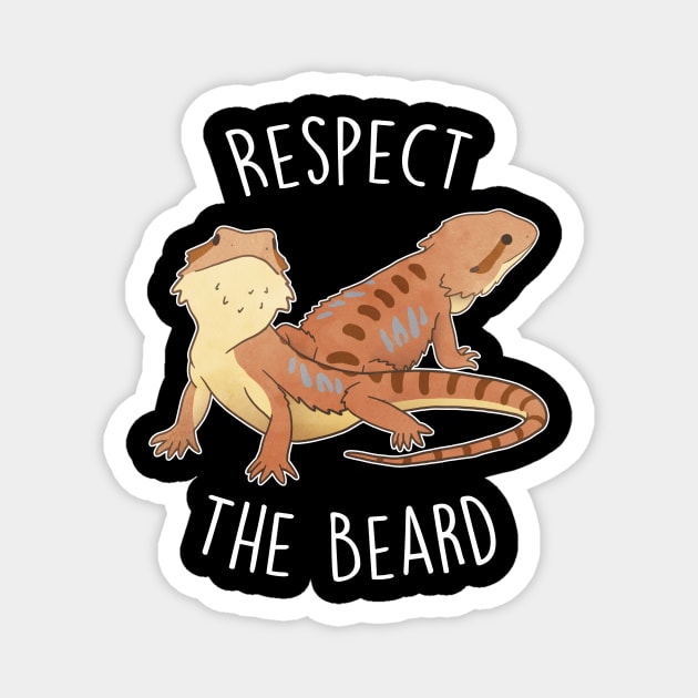 Bearded Dragon Respect the Beard Magnet by Psitta