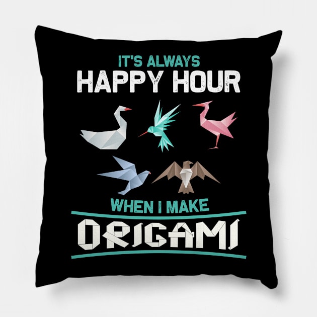 Origami Happy Hour Pillow by White Martian