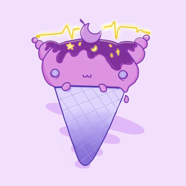 Alien icecream cone by moonlitdoodl