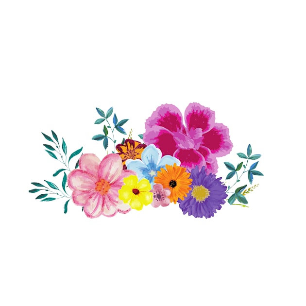 Cute aesthetic colorful Flowers by Maroua