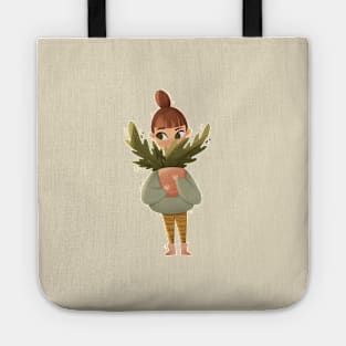 Girl with a plant Tote