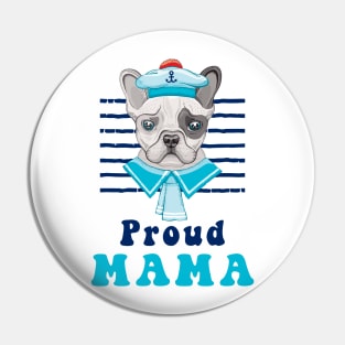 Groovy French bulldog mama - The nerdy French bulldog lover shirt Pin