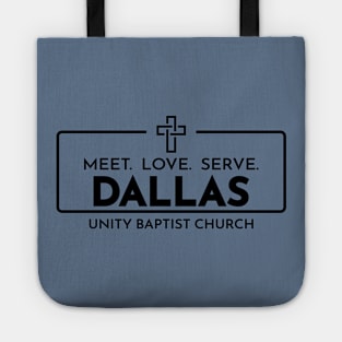 MEET. LOVE. SERVE. (on LIGHT) Tote