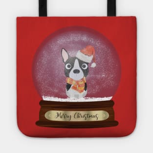 Boston Terrier Christmas Gift Tote
