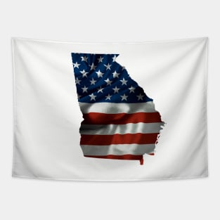 Georgia American Flag Wrap Tapestry