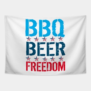 BBQ Beer Freedom Tapestry