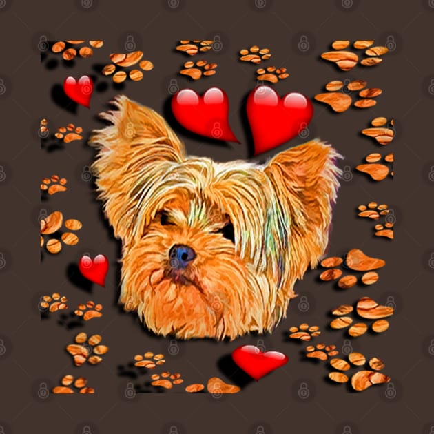 Yorkshire Terrier Dog Lover Graphic Design Yorkie by tamdevo1