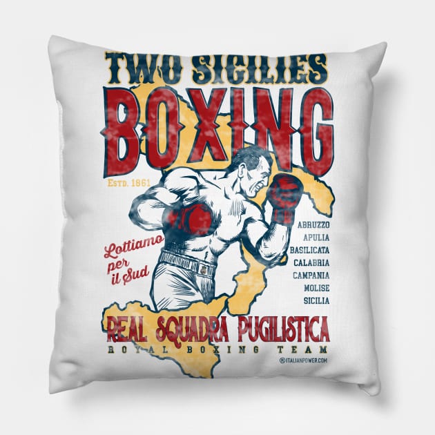 Two Sicilies Boxing Team Pillow by ItalianPowerStore