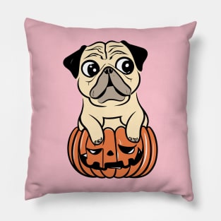 Pumpkin Pug Pillow