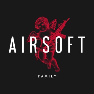 Airsoft Family - Angel with machine gun T-Shirt