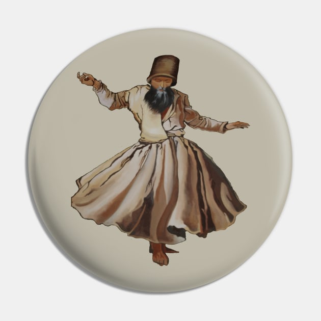 Conveying The Spiritual Calling Dervish Cut Out Pin by taiche