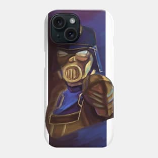 Digital steampunk painting "the enforcer" Phone Case