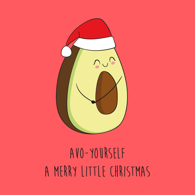 Avo-Yourself A Merry Christmas- Funny Avocado Christmas Gift by Dreamy Panda Designs