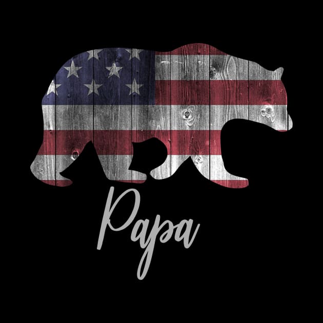 Papa Bear 4th of july flag american by sevalyilmazardal