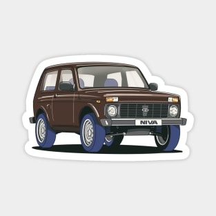 LADA Niva 4X4 in Terra Brown Magnet