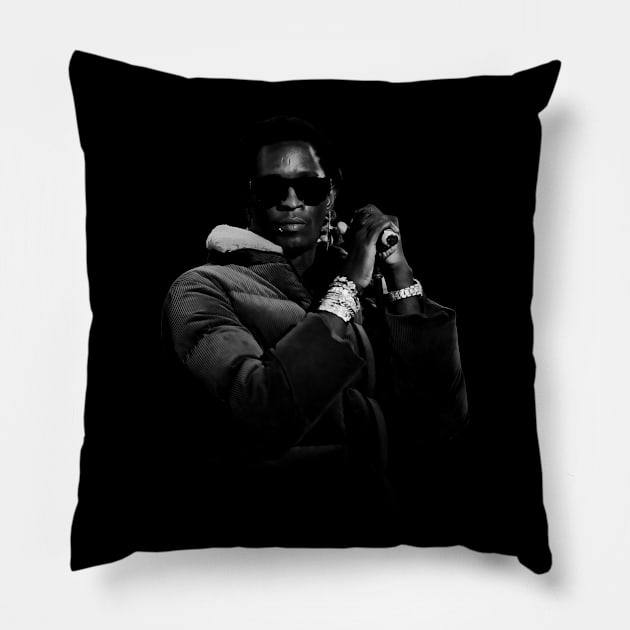 Young thug with Glasses Pillow by Pasar di Dunia