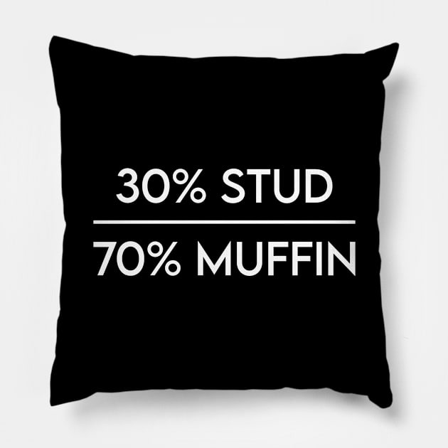 30% Stud 70% Muffin Ver.2 Pillow by Burblues