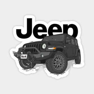 Black Jeep Wrangler Rubicon Magnet