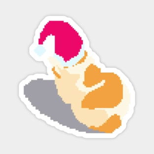 Funny Cat Meme Pixel art Christmas Magnet