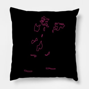 storm pink neon Pillow