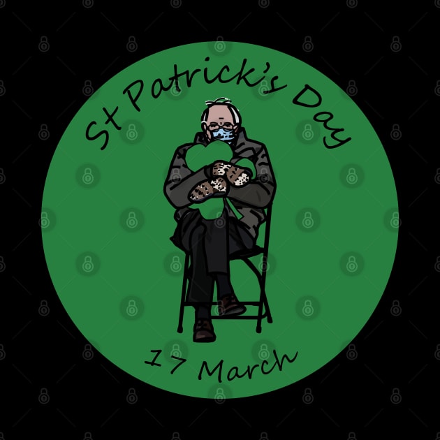 Bernie Sanders Mittens St Patricks Day by ellenhenryart