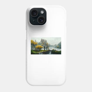 Yellow Trees by the River Phone Case