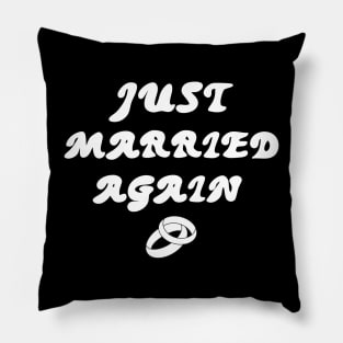 Just Married Again Second Marriage Couple Ring Pillow