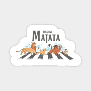 Lion King Characters Walking Across The Road Comfort Colors Magnet