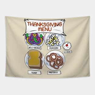 Charlie's Family Thanksgiving Menu Tapestry