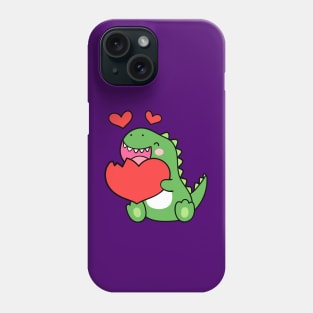 Valentine's Day Dinosaur Heart Phone Case