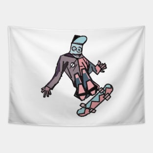 Pink Skate Kid Tapestry