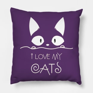 I Love My Cat Pillow