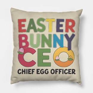 Easter bunny CEO' Chief Egg Officer Pillow