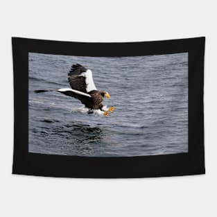 Steller eagle fishing Tapestry