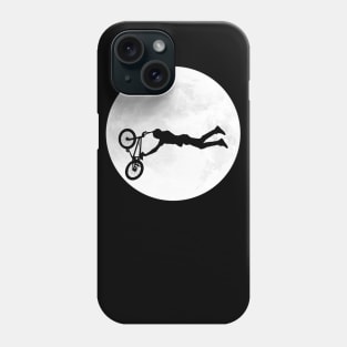 Cyclist Shadow in Full Moon Phone Case