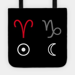 Aries Sun Capricorn Moon Zodiac Sign Tote